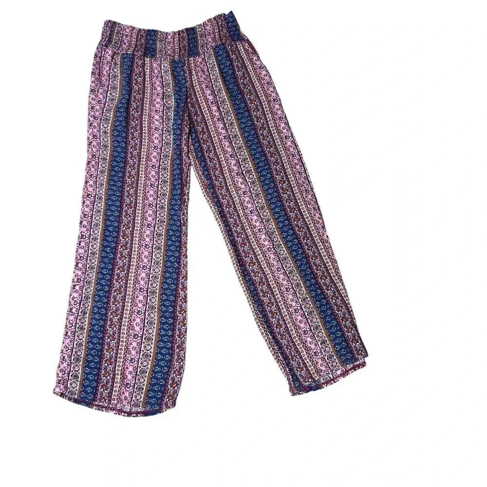 Three Dot Brand Festival Wide Leg Palazzo Pants Size Small